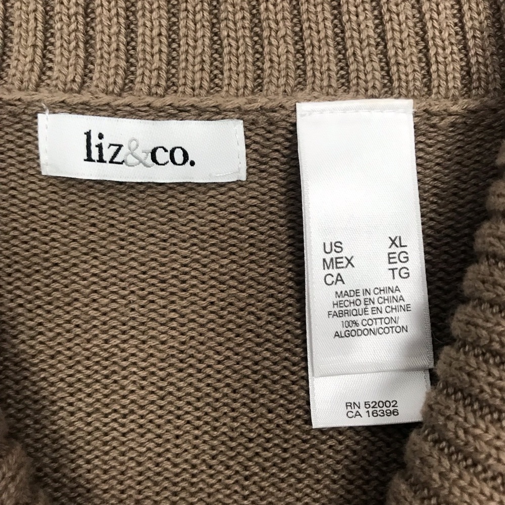 liz & co. Cowl Neck Long Sleeve Pullover Sweater - Picture 2 of 8